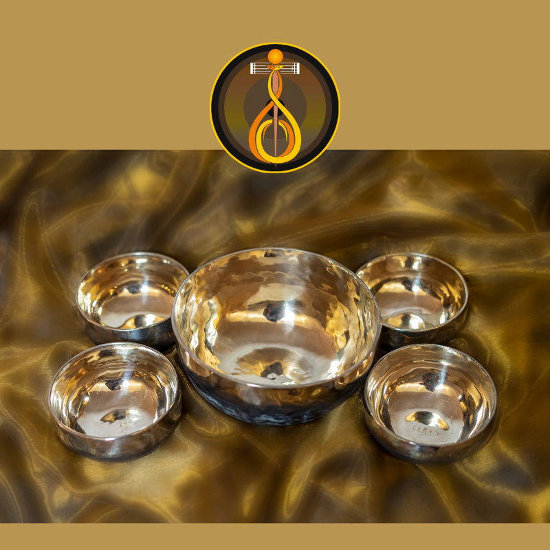 Black/Gold Tibetan Singing Bowl - small