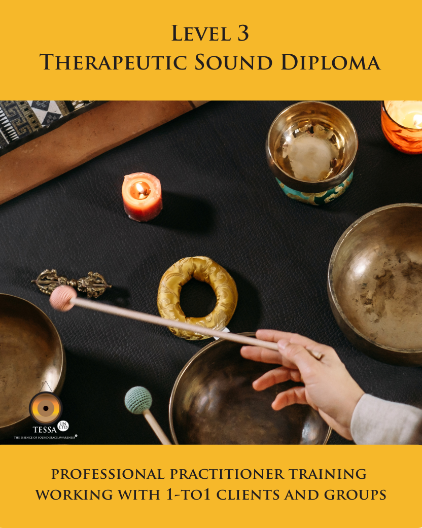 Level 3 Accredited Diploma - Therapeutic Sound Practitioner for 1-to-1 Clients & Groups - LIVE ONLINE VIA ZOOM or IN-PERSON)
