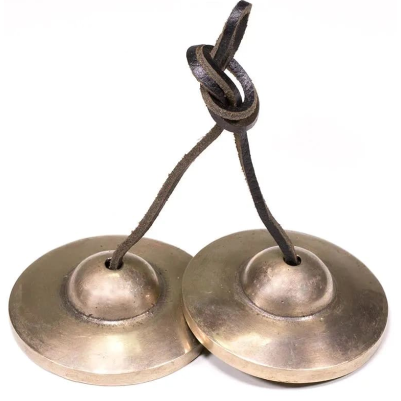 Metal tingsha cymbals - Plain or Designed Available